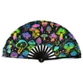thumbnail image 1 of Pekkaxy 13 Inch UV Fluorescent Folding Fan, Glows Under Black Light for Raves & Parties, Handheld Cooling Accessory for Festivals and Concerts, 1 of 9