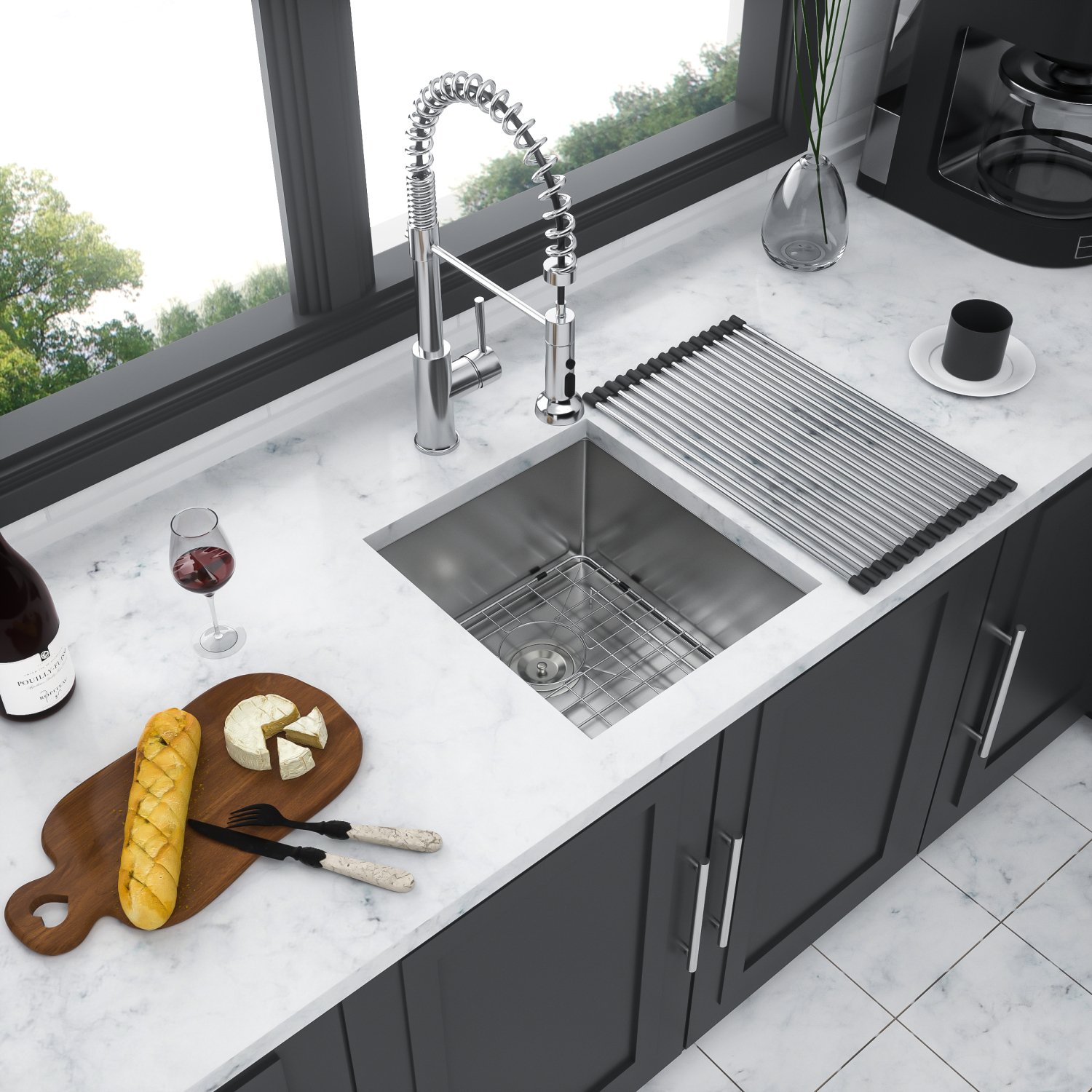 13 Inch Undermount Sink - 13”x15”x9” Undermount Stainless Steel Kitchen ...
