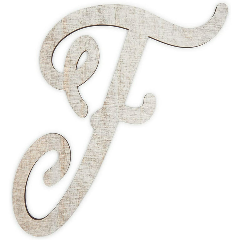  Unfinished Wooden Letters for Crafts, 4 Inch White