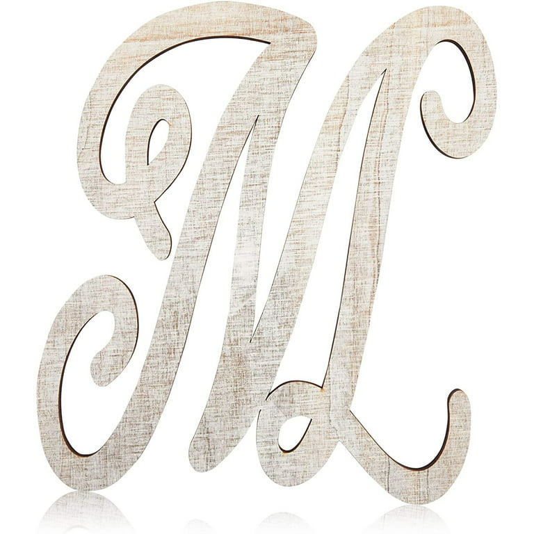White Wood Letters 3 inch, Wood Letters for DIY Party Projects (M)
