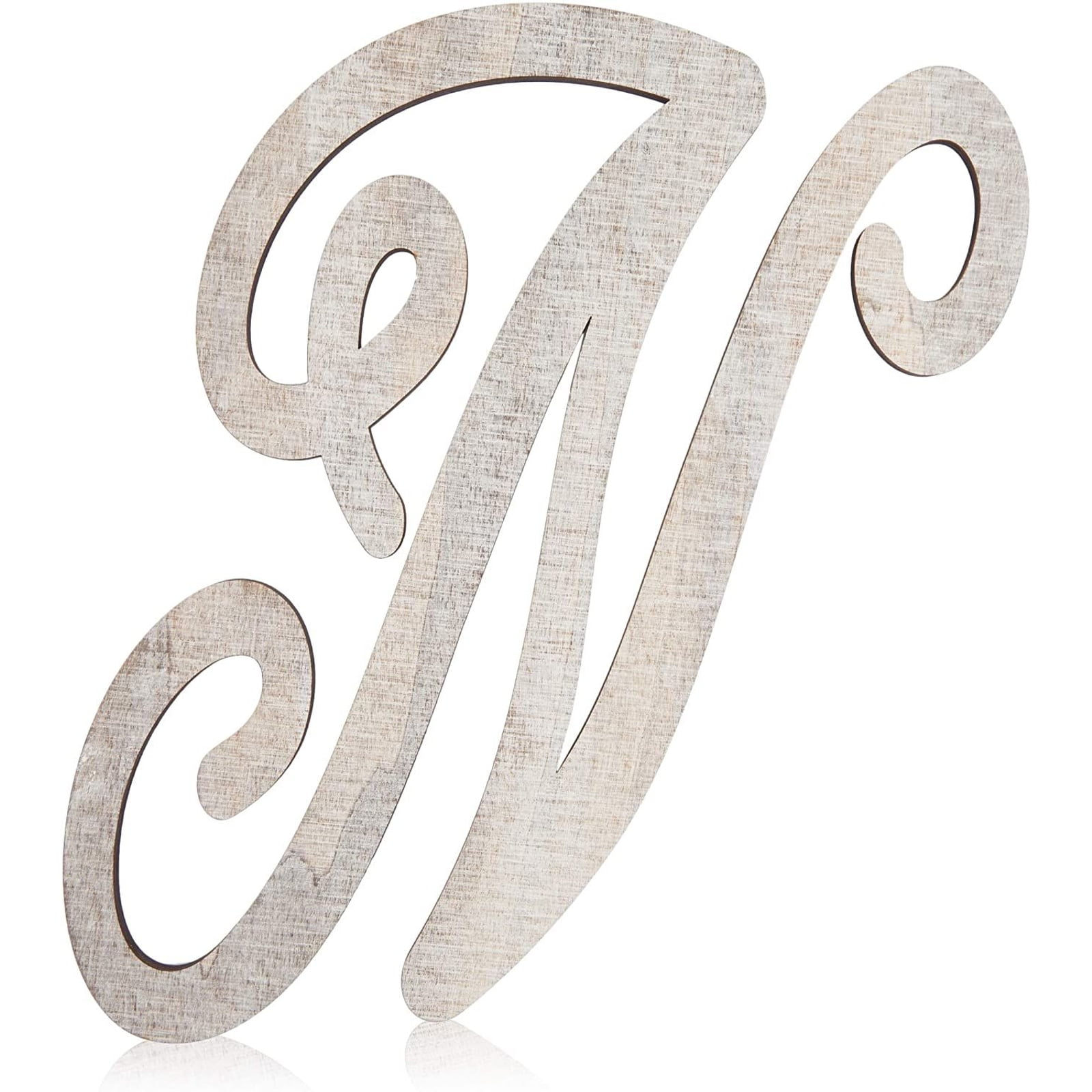 decorative initial wooden letters for wall, cursive letter wall decor,  wooden letters wedding monogram or apartment decor