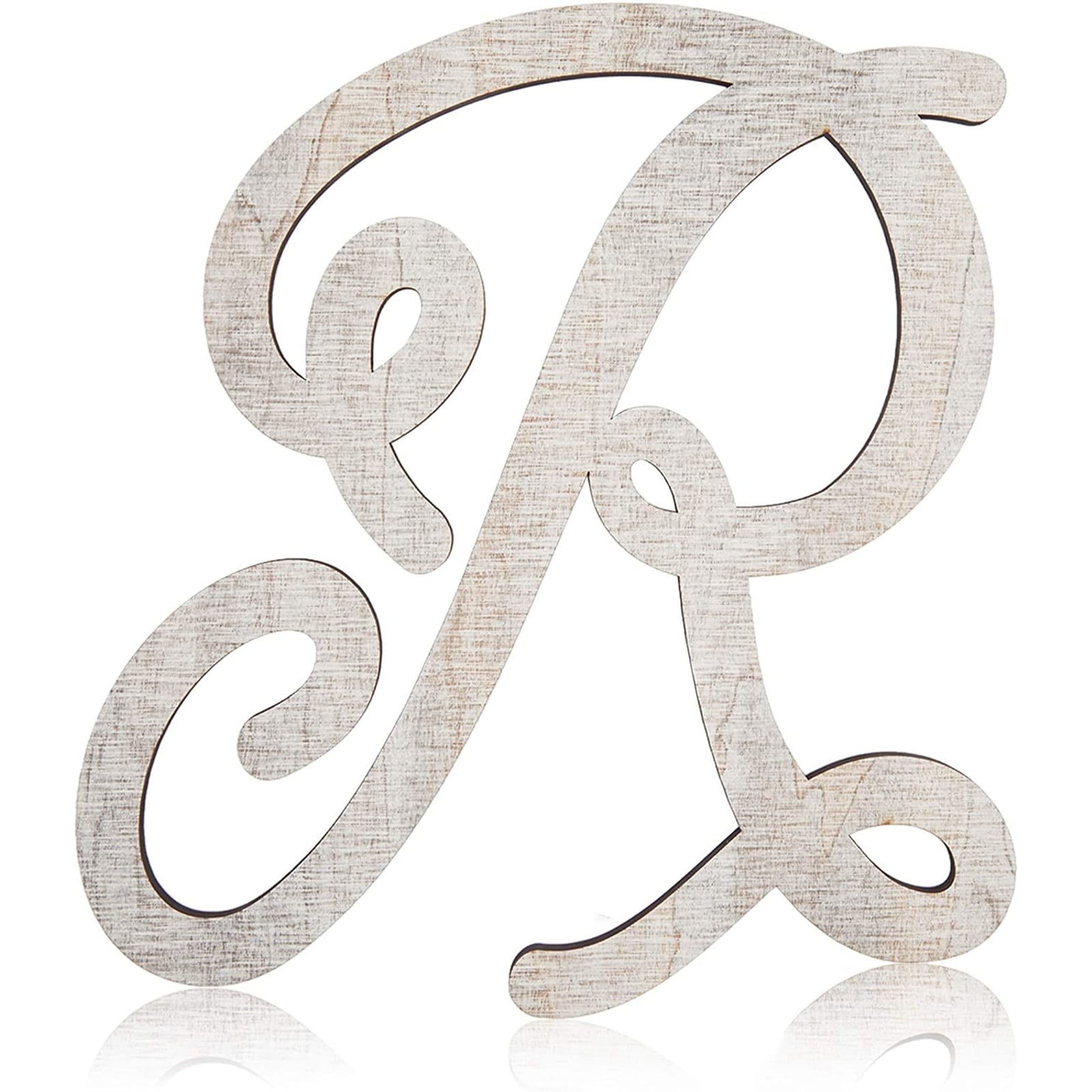 13-Inch Unfinished Wooden Monogram Letter R, Rustic-Style Home Decor,  Paintable Wood Alphabet Letters for Custom Signs, Party Decorations,  Crafting and Art Supplies