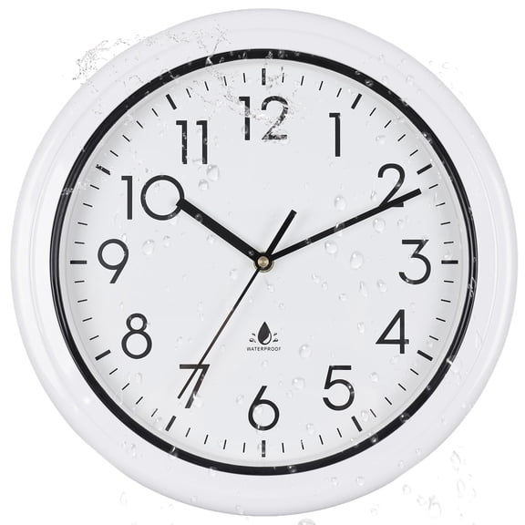 13 Inch Waterproof Wall Clock For Pool Patio Garden Porch