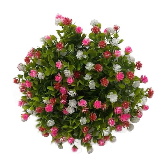 13 Inches Artificial Greenery Wreath, Wildflower Spring Summer Wreath, for Front Door, Home Wall, Wedding Festival, Farmhouse Holiday Decor