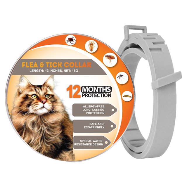 13 Inches Cat Flea Collars 12Months Flea Treatment for Cats Made