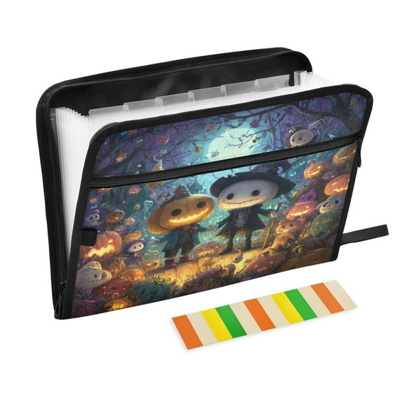 13 Individual Pockets Organ Folder Waterproof A4 Size File Folder Home Work Office Categorized Storage File Manager Halloween Characters Party