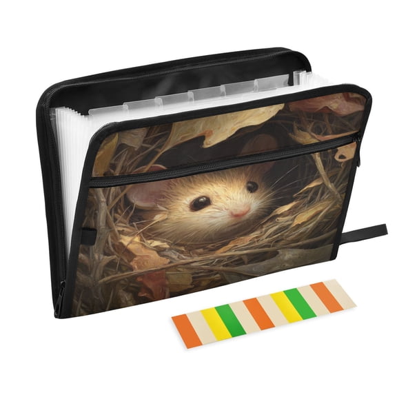 13 Individual Pockets Organ Folder Waterproof A4 Size File Folder Home Work Office Categorized Storage File Manager Little Hamster