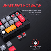 13 Key Macro Programmable Keyboard Fully Hot Swappable Mechanical Switch 7 Color RGB Light Gaming Keyboard-Black