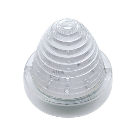 13 LED Beehive Truck-Lite Style Cab Light - Amber LED/Clear Lens