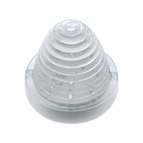 13 LED Beehive Truck-Lite Style Cab Light - Amber LED/Clear Lens