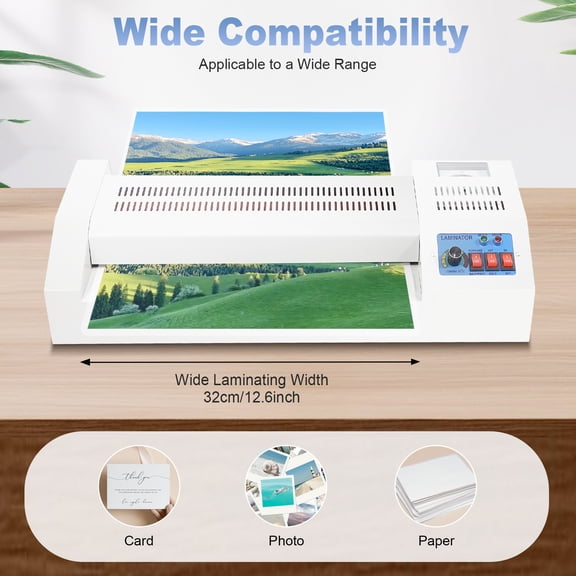 13" Laminating Machine A3 A4 Thermal Laminator Machine 4 Roller Hot Cold Film