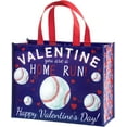 thumbnail image 1 of 13" Large Baseball Valentine's Day   Bag with Handles - Baseball Lover  Bag for Valentine's Day, Wedding and Anniversary, 1 of 7