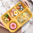 thumbnail image 1 of 13" Large Divided Plates for Adults, Unbreakables Wheat Straw Portion Control Plates, Reusable Plastic Compartment Plates, Microwave and Dishwasher Safe(Yellow), 1 of 6