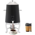 thumbnail image 1 of 13 Liters Stainless Steel Hot Beverage Dispenser, 3.4 Gallon Hot Drinks Dispenser with Faucet, Coffee Chafer Urn with Fuel Holder for Parties Event Buffet Catering (Black), 1 of 7