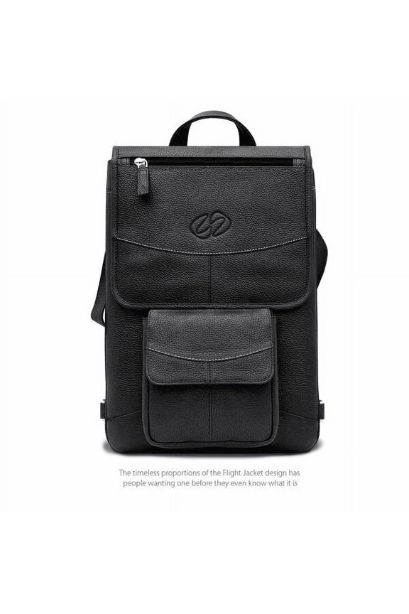 13 MacCase Premium Leather MacBook Flight Jacket with Backpack Opt Black
