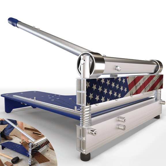 13" Manual Flooring Cutter for Vinyl Plank (LVP/LVT), SPC & Laminate, 0-45 Angle Cuts, Tungsten Steel Blade, Heavy-Duty Aluminum Frame, Dust-Free Quiet Tool for Installers & Home Renovation