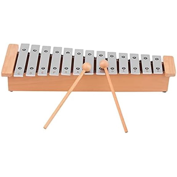 13-Note Glockenspiel Portable Aluminum Piano Xylophone Percussion Instrument Musical Instrument with Wooden Sticks$$Musical Instruments