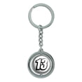 thumbnail image 1 of 13 Number Thirteen Spinning Circle Metal Keychain, 1 of 1
