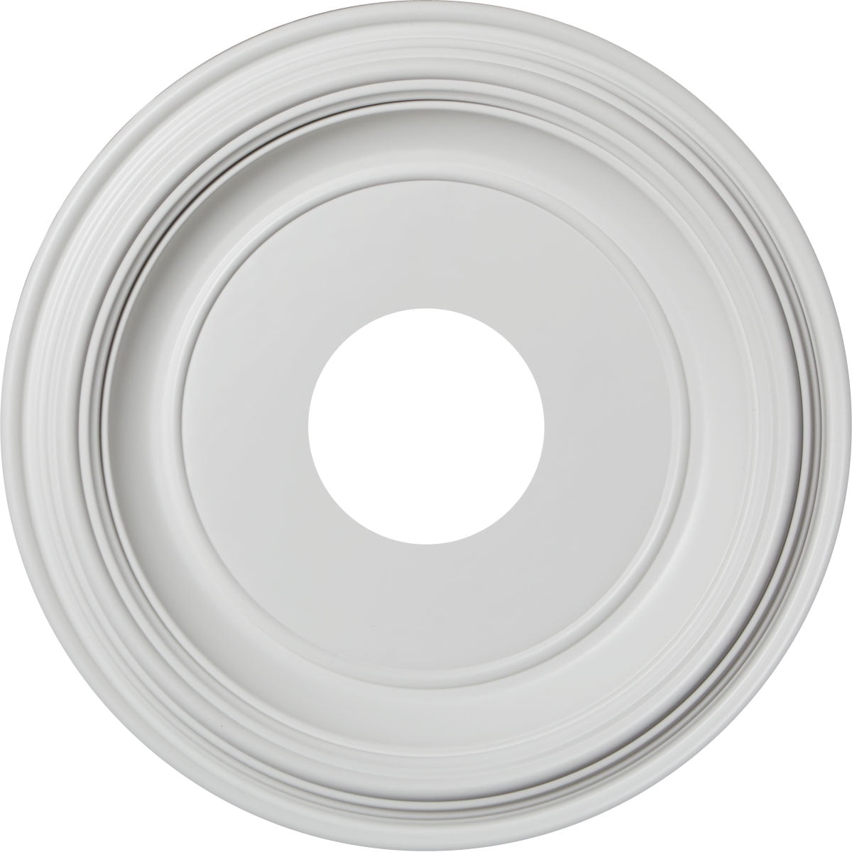 White Thermoformed PVC Traditional Ceiling Medallion, 13-inch