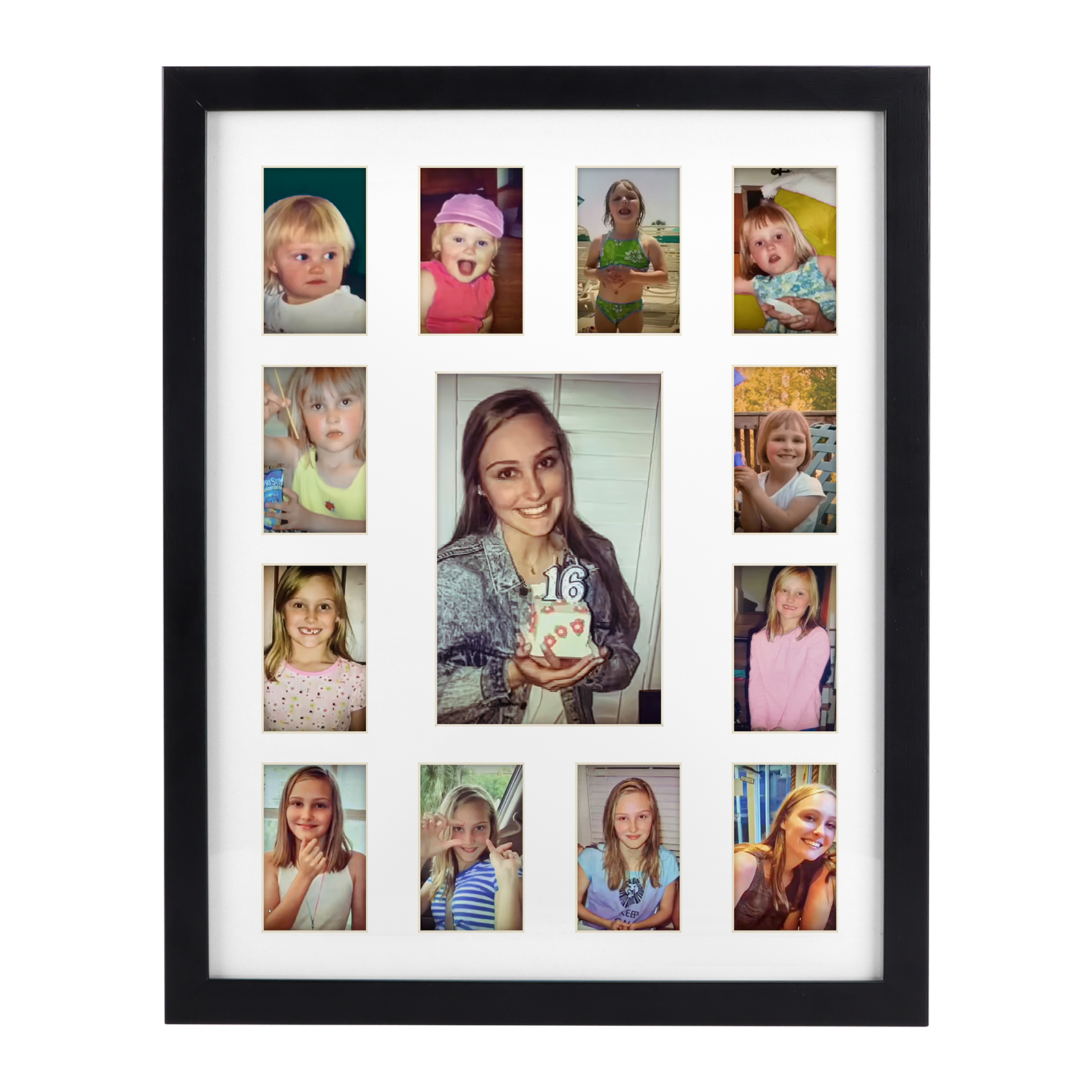 Mainstays 5Opening Family Collage Picture Frame, Brown