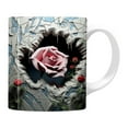 thumbnail image 1 of 13 Oz Coffee Mug, Sweet Rose Flower Cup, Romantic Gifts for Women Men Wife Husband Her Him Friends, Valentine’s Day, Birthdays, Christmas Gifts, White Elephant Gag Gifts, 1 of 5