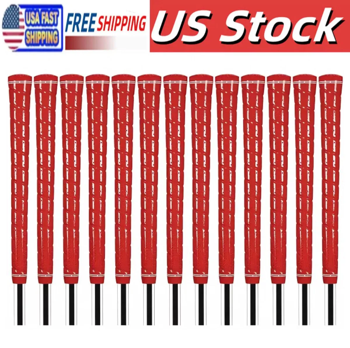 13 PACKS Standard Red Golf Grip Club Grip Tour Wrap High-Tack Rubber Girp Durability Grip