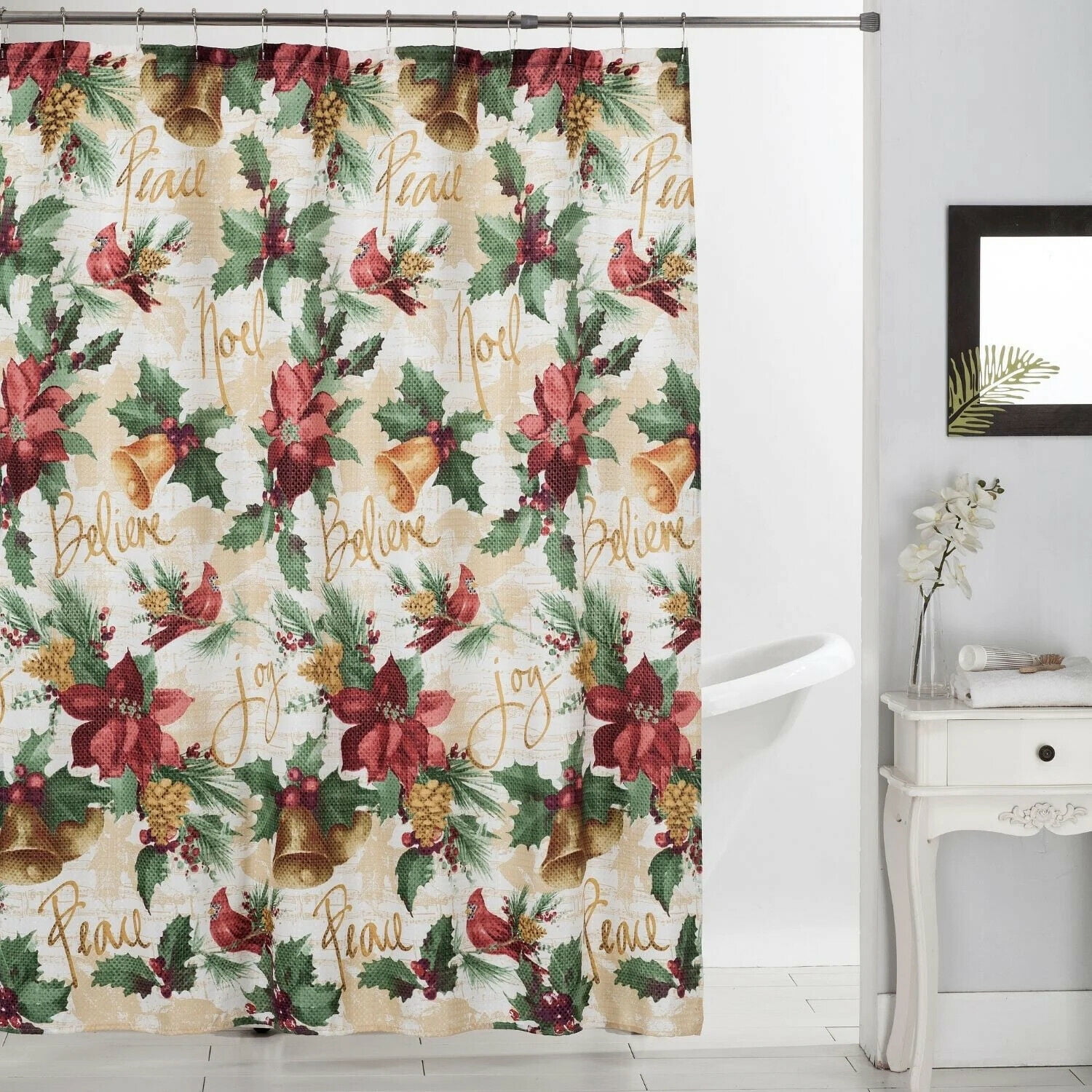 Christmas Shower Curtain Sets at Walmart – Cozy Holiday Decor for Every Bathroom