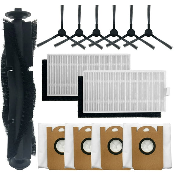13 PCS Accessories Kit for iHome AutoVac Nova S1 Pro Self Empty Robot Vacuum, Replacement Parts Roller Brush, Side Brush, Filter, Dust Bag