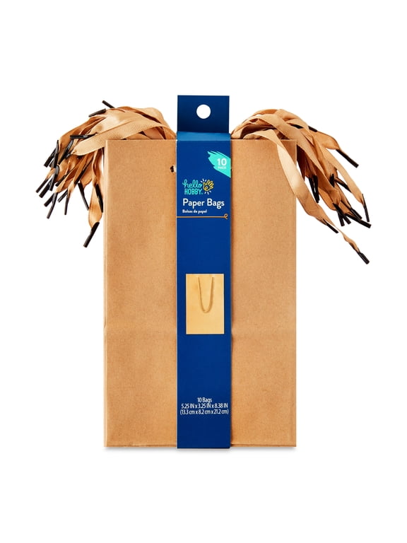 Small Kraft Paper Bags, 5.25" x 8.38", 10 Count