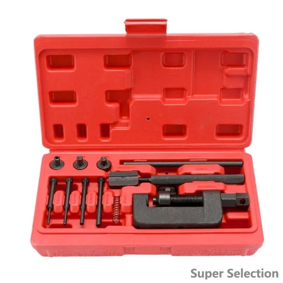 13 PCS Heavy Duty Motorcycle Chain Tool Kit, 3-in-1 Universal Chain ...