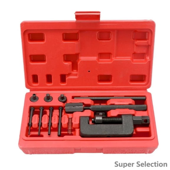 13 PCS Heavy Duty Motorcycle Chain Tool Kit, 3-in-1 Universal Chain Breaker Riveter & Master Link Press For Bike ATV Dirt Bike Repair