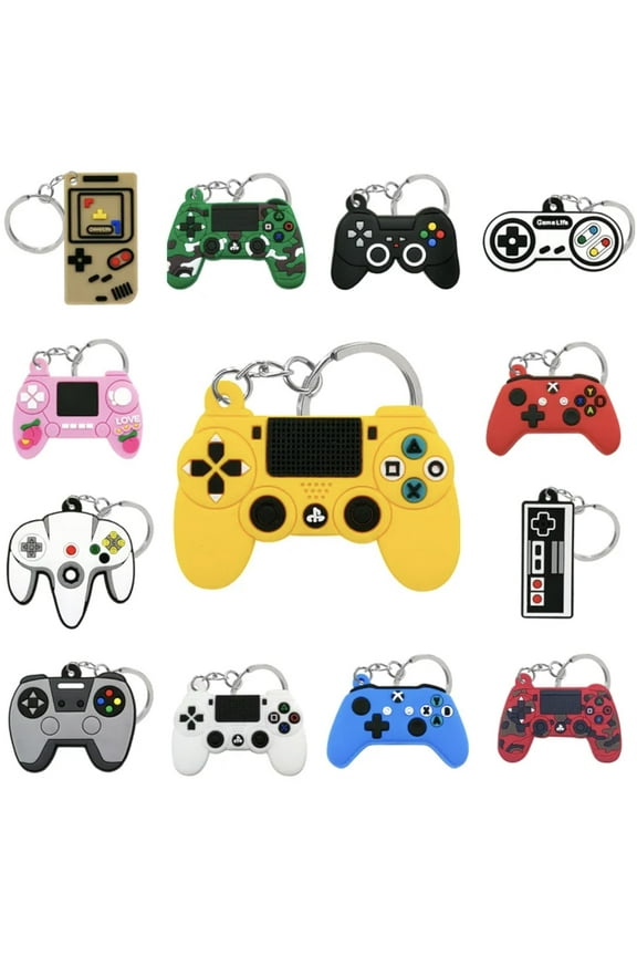 13 PCS Video Game Keychains Game Controller Keychains Video Game Party Favors Birthday Party Favors Game Controller Key Rings Gamer Party Bags for Game Birthday Party Supplies