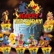 13 PCS Winnie Pooh Birthday Party Supplies, Cake Decorations for Birthday Party Decorations Theme Birthday Party Supplies