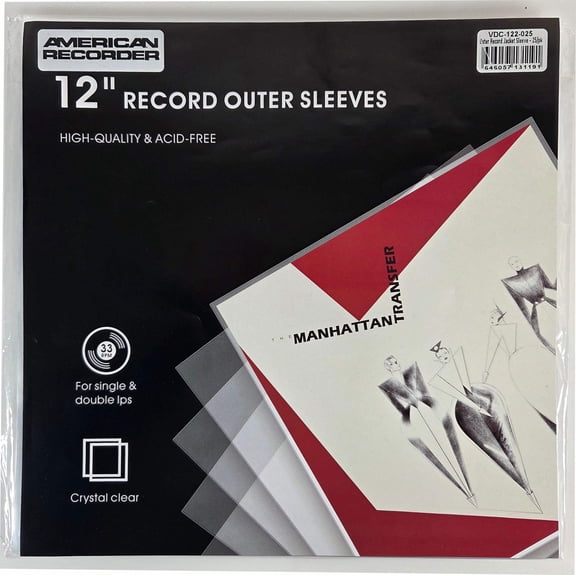 13" POLY PRO Heavy Duty Record Jacket Cover - pack of 25