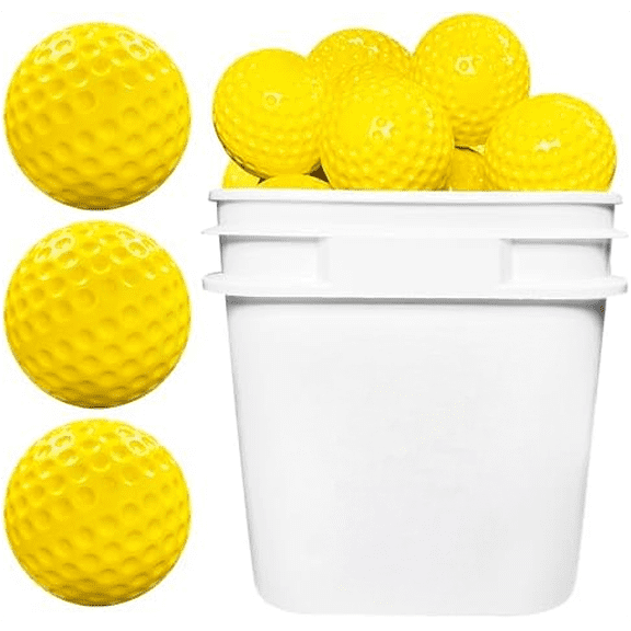 13-Pack 12-Inch Softballs for Pitching Machines & Training - High-Density Foam Softball Practice Balls with Dimpled Surface - Indoor/Outdoor Safe for Hitting, Fielding, Batting Tee Drills