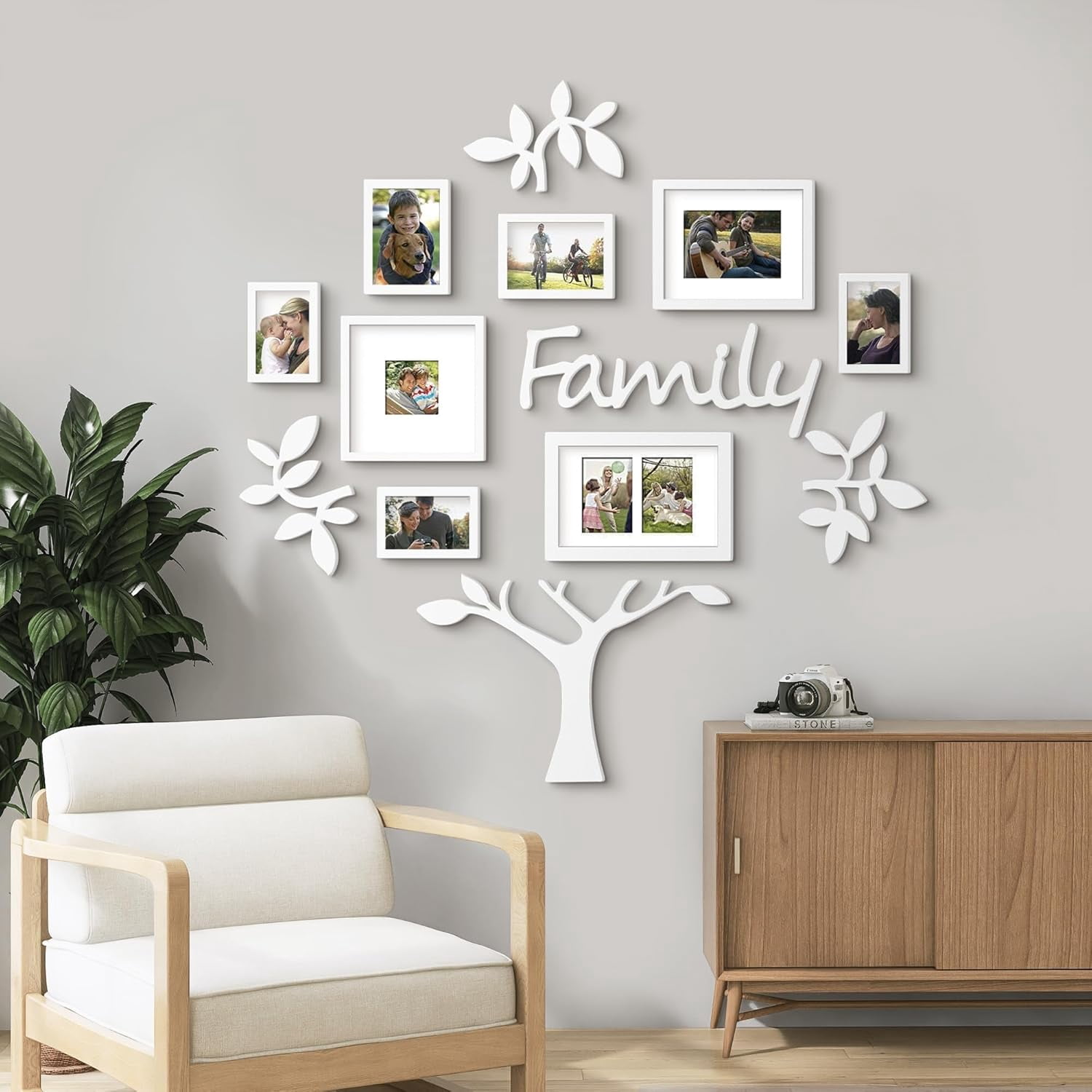 13 Pack Family Tree Picture Frames Collection with Lvory White Mat Set ...