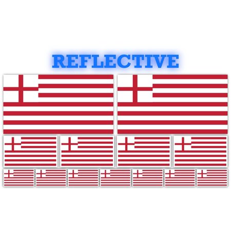 13 Pack NE AMER REV Flags | (x2) 4x2 inch, (x4) 2x1 inch, (x7) 1x.5 inch flag stickers | Country State Flags Pack Stickers for Cars, Trucks, Laptops, Bikes, Toolboxes, Skateboards, Windows and More