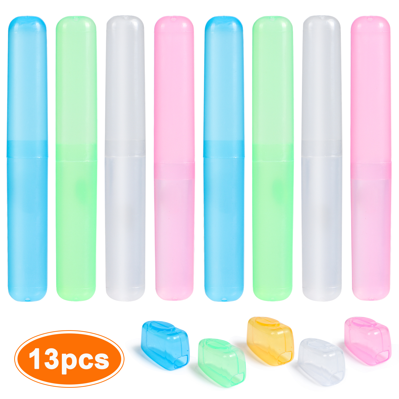 13 Pack Travel Toothbrush Case, Portable Breathable Toothbrush Holder