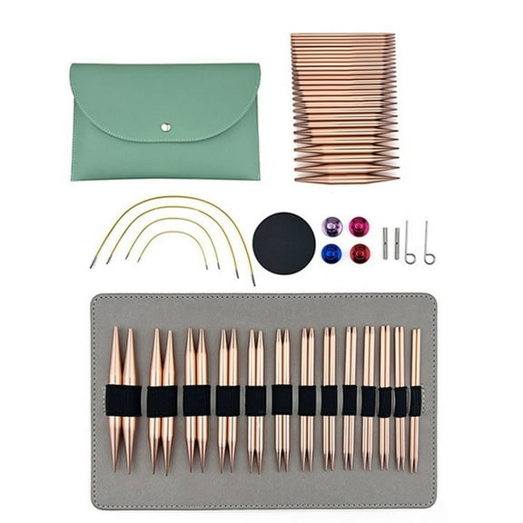 13 Pairs of Interchangeable Circular Knitting Needles Set, Circular Knitting Needles, Kn ma491