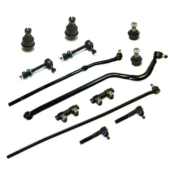 13 Pc Complete Suspension Kit Tie Rod Track Bar Drag Link Ball Joints & Sway Bars for 4x4 / 4WD Models Fits select: 1998-1999 DODGE RAM 1500, 1998-1999 DODGE RAM 2500