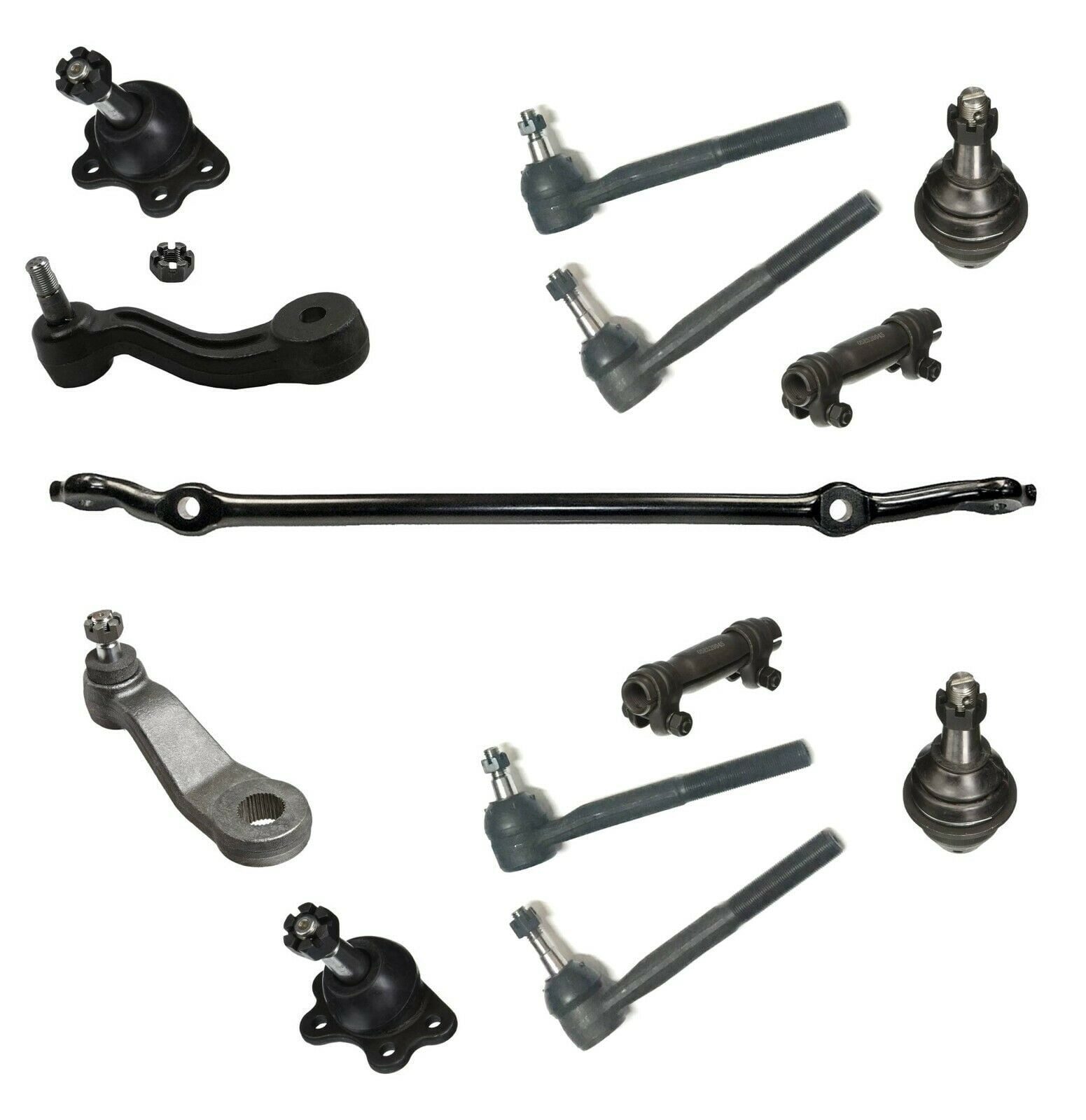 A-Premium 15Pcs Front Suspension Kit Upper Lower Control Arm Ball Joint Tie Rod End Sway Bar Link Steering Drag Link Adjusting Sleeve Track Bar Compatible with Jeep Grand Cherokee 1993 1994 1995