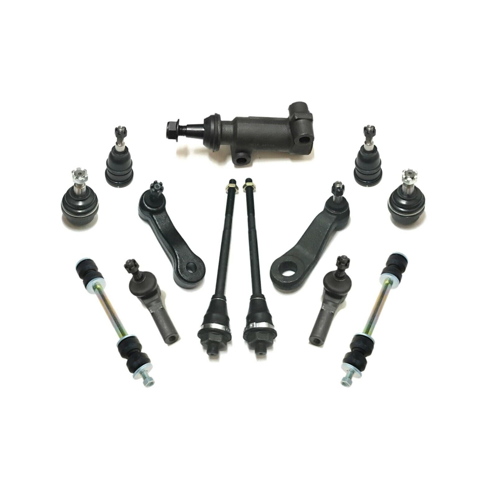 13 Pc Suspension Kit Upper & Lower Ball Joints, Sway Bar Links, Outer
