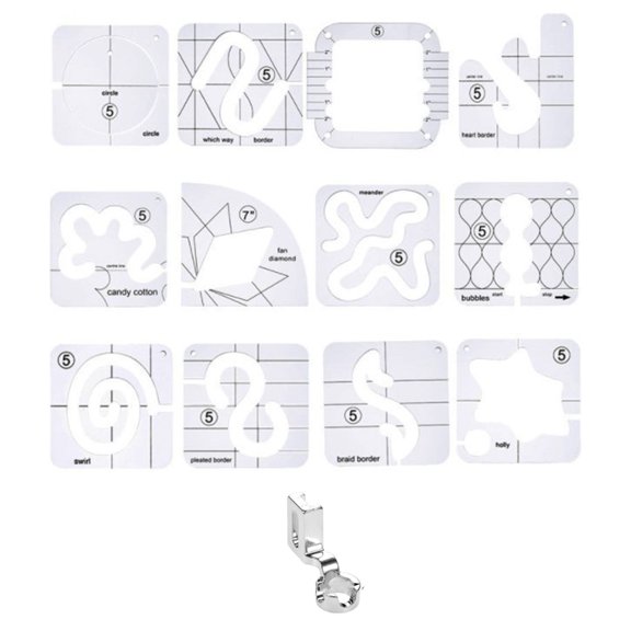 13 Pcs Acrylic Sewing Ruler Sewing Stencil Template Frees Motion Quilting Template Set Quilting Ruler Quilting Tool