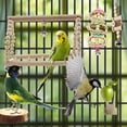thumbnail image 1 of 13 Pcs Bird Wooden Toy Set Perch Stand Swing Rattan Ball Parrot Chewing Toys Bird Supplies With Bells, 1 of 6