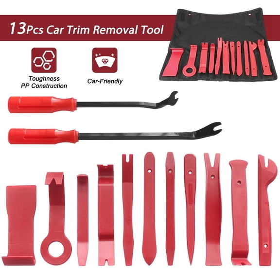 13 Pcs Car Trim Removal Tool Auto Door Panel Clip Plastic Interior Radio Body Open Pry Kit