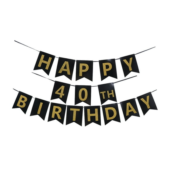 13 Pcs Happy Birthday Banner Birthday Party Decorations Happy Birthday Decorations Black Ceiling Tiles Hanging Swirls
