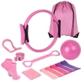 thumbnail image 1 of 13 Pcs Home Pilates Essentials Kit for Women, Pilates Kit for Home Workouts, Pilates Equipment with Figure 8 Resistance Band, 14" Magic Circle, Yoga Ring, Pilates Accessories Set for Starter Workout, 1 of 9