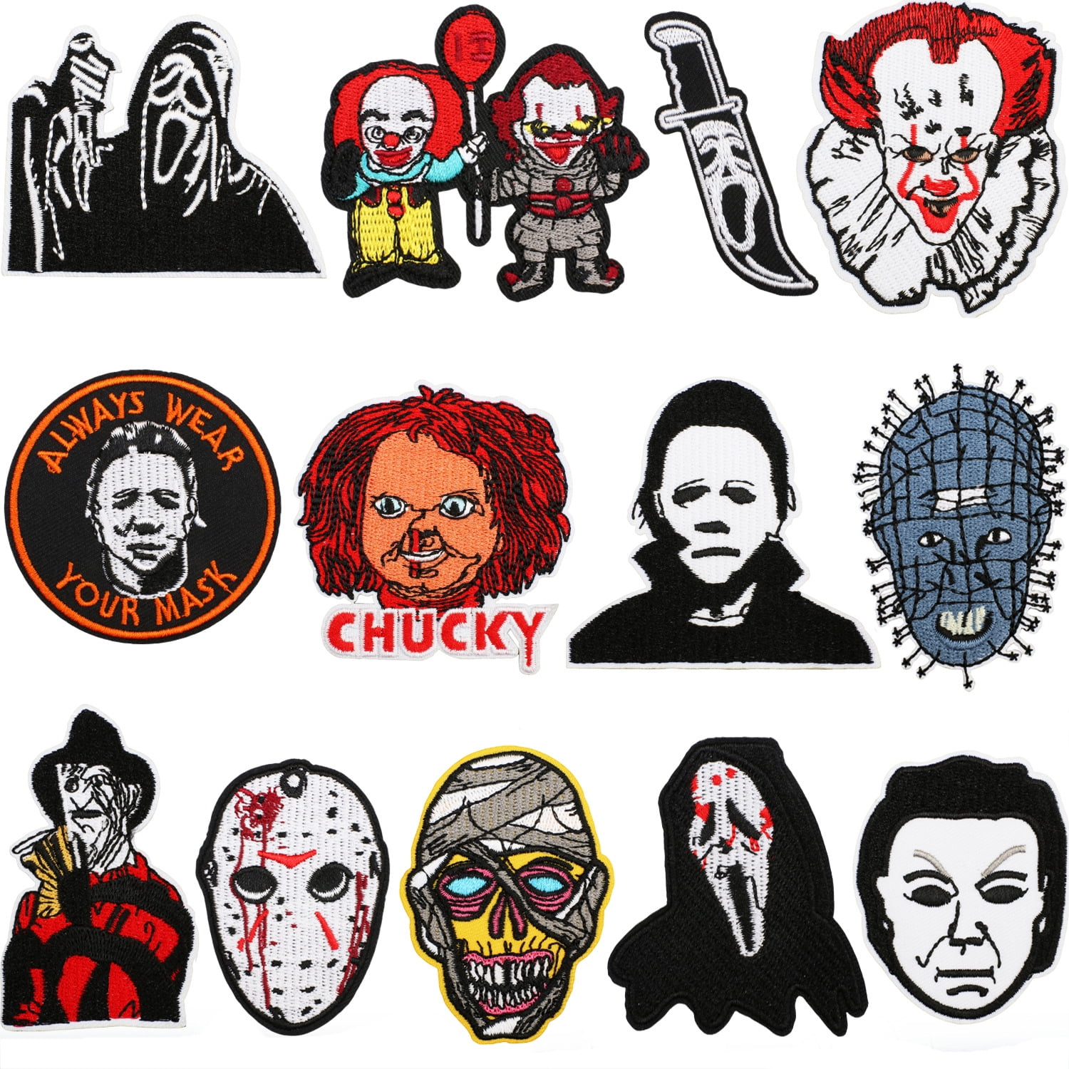 Chucky Word Embroidered Iron On Patch | Horror Movie Fan Patch For Jackets, Bags, Hats