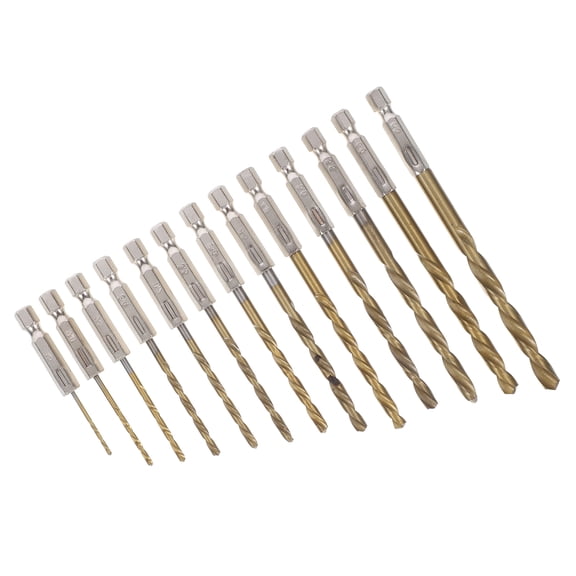 ifundom Assorted Color Drill Bits Set 13 Pieces 4.8 x 0.3 Inch for