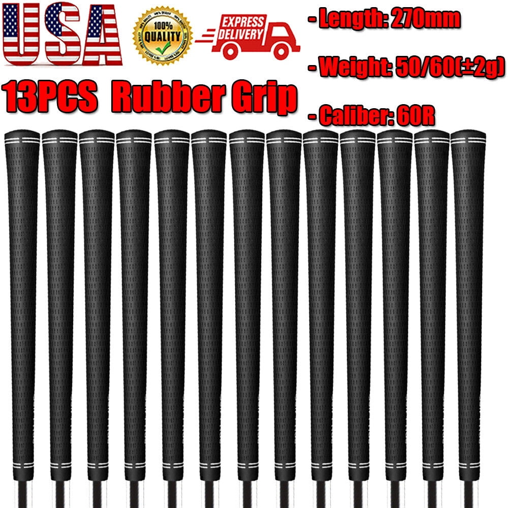 13 Pcs Standard Golf Grip Natural Rubber Golf Non-Slip Club Grip Anti-Slip Grip 60R